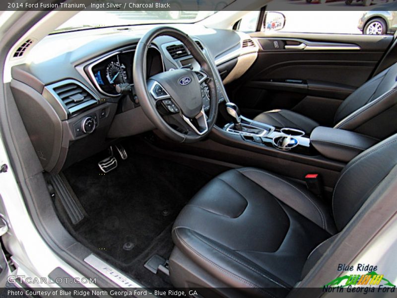 Ingot Silver / Charcoal Black 2014 Ford Fusion Titanium