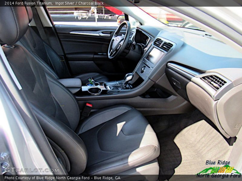Ingot Silver / Charcoal Black 2014 Ford Fusion Titanium