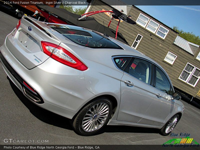 Ingot Silver / Charcoal Black 2014 Ford Fusion Titanium