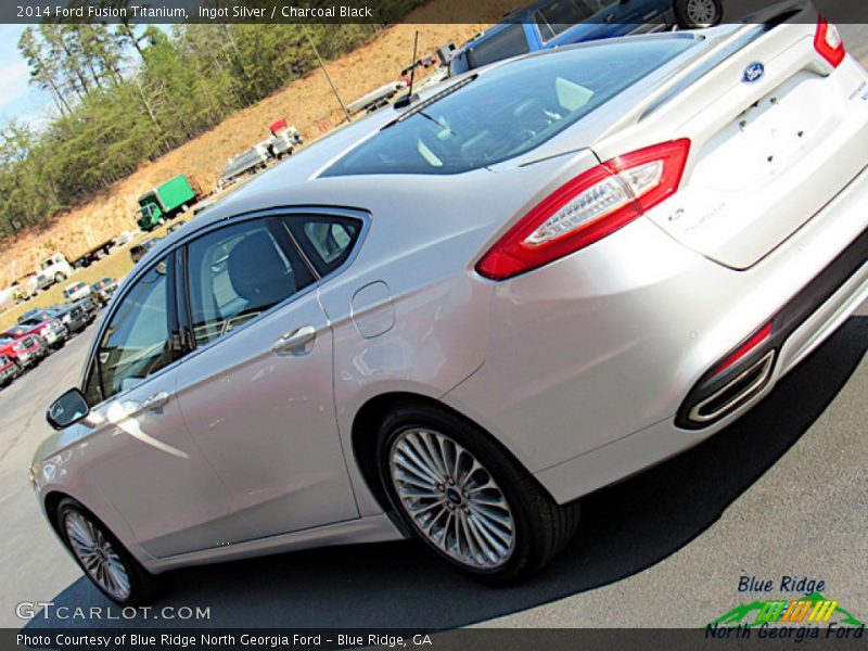 Ingot Silver / Charcoal Black 2014 Ford Fusion Titanium