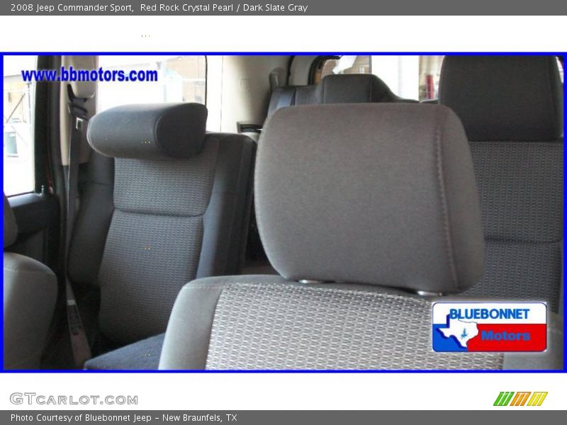 Red Rock Crystal Pearl / Dark Slate Gray 2008 Jeep Commander Sport