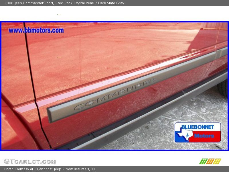 Red Rock Crystal Pearl / Dark Slate Gray 2008 Jeep Commander Sport