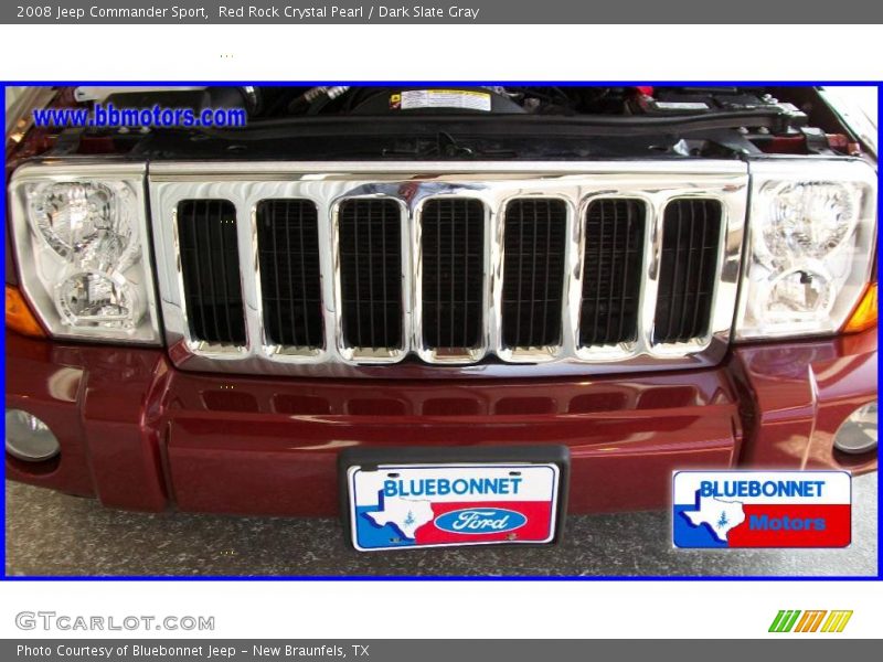 Red Rock Crystal Pearl / Dark Slate Gray 2008 Jeep Commander Sport