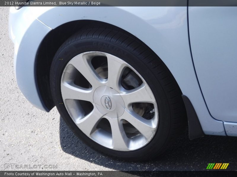 Blue Sky Metallic / Beige 2012 Hyundai Elantra Limited