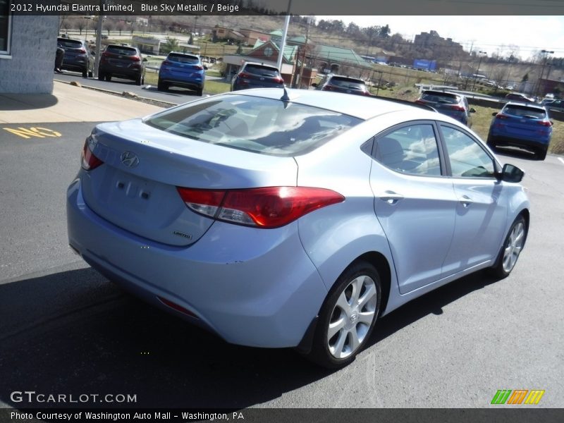 Blue Sky Metallic / Beige 2012 Hyundai Elantra Limited