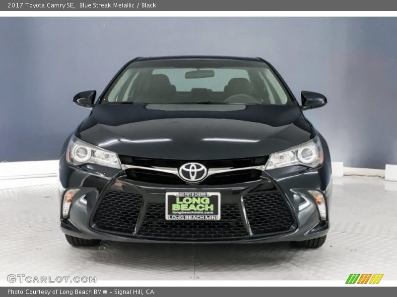 Blue Streak Metallic / Black 2017 Toyota Camry SE