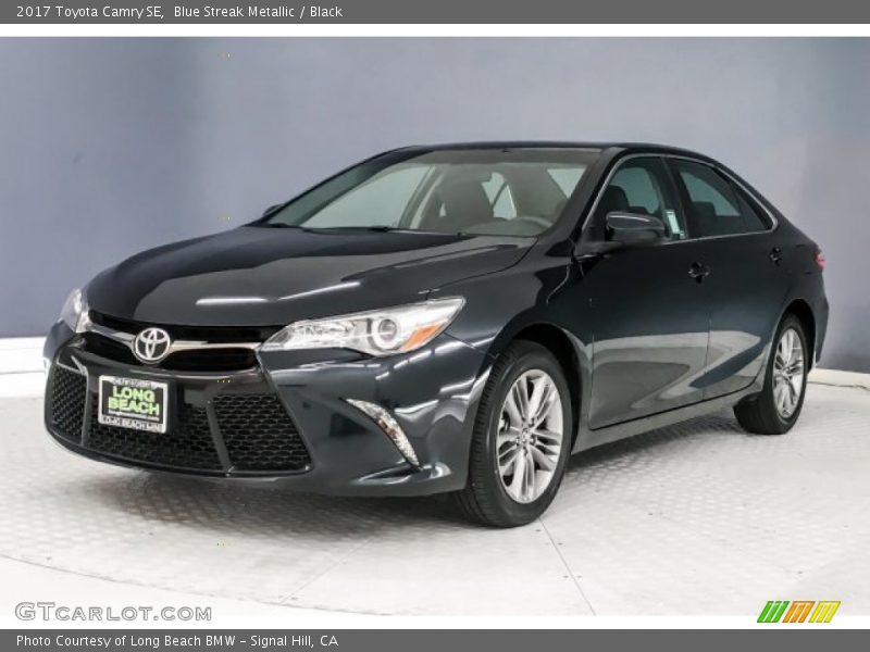 Blue Streak Metallic / Black 2017 Toyota Camry SE