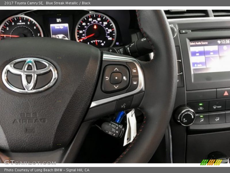 Blue Streak Metallic / Black 2017 Toyota Camry SE