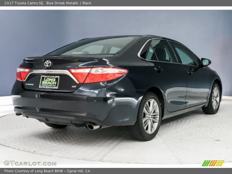 Blue Streak Metallic / Black 2017 Toyota Camry SE
