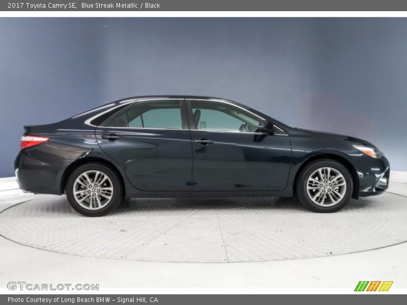 Blue Streak Metallic / Black 2017 Toyota Camry SE