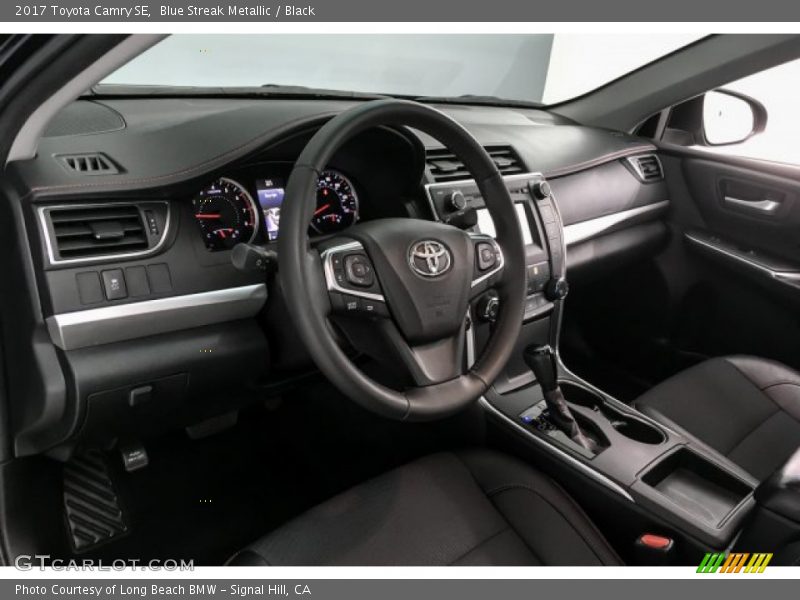 Blue Streak Metallic / Black 2017 Toyota Camry SE