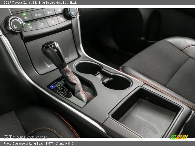 Blue Streak Metallic / Black 2017 Toyota Camry SE