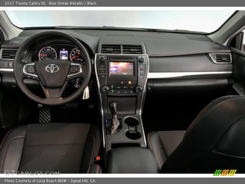 Blue Streak Metallic / Black 2017 Toyota Camry SE