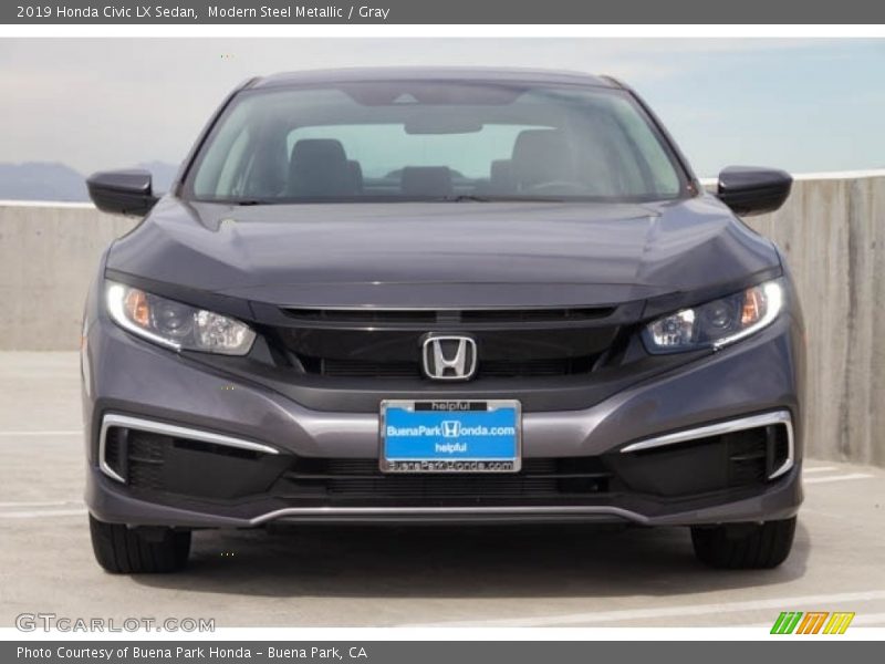 Modern Steel Metallic / Gray 2019 Honda Civic LX Sedan