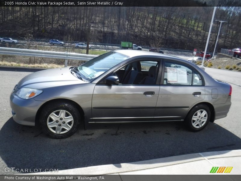 Satin Silver Metallic / Gray 2005 Honda Civic Value Package Sedan