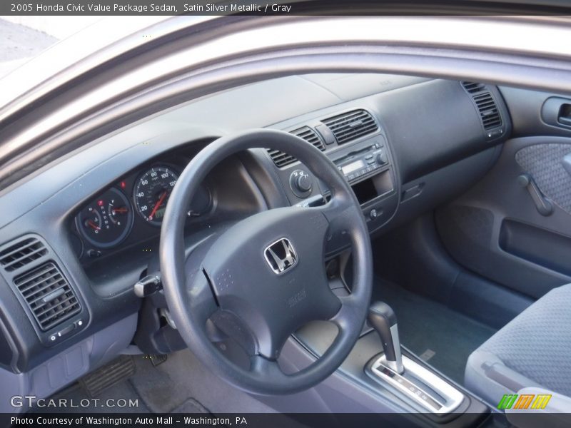 Satin Silver Metallic / Gray 2005 Honda Civic Value Package Sedan