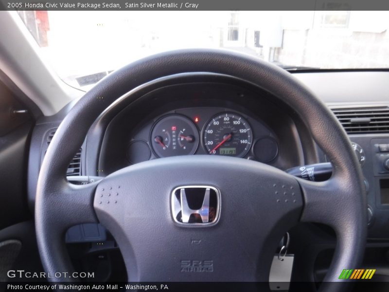 Satin Silver Metallic / Gray 2005 Honda Civic Value Package Sedan