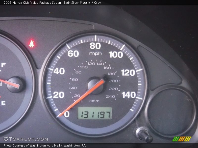 Satin Silver Metallic / Gray 2005 Honda Civic Value Package Sedan