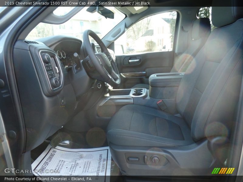 Satin Steel Metallic / Jet Black 2019 Chevrolet Silverado 1500 RST Crew Cab 4WD
