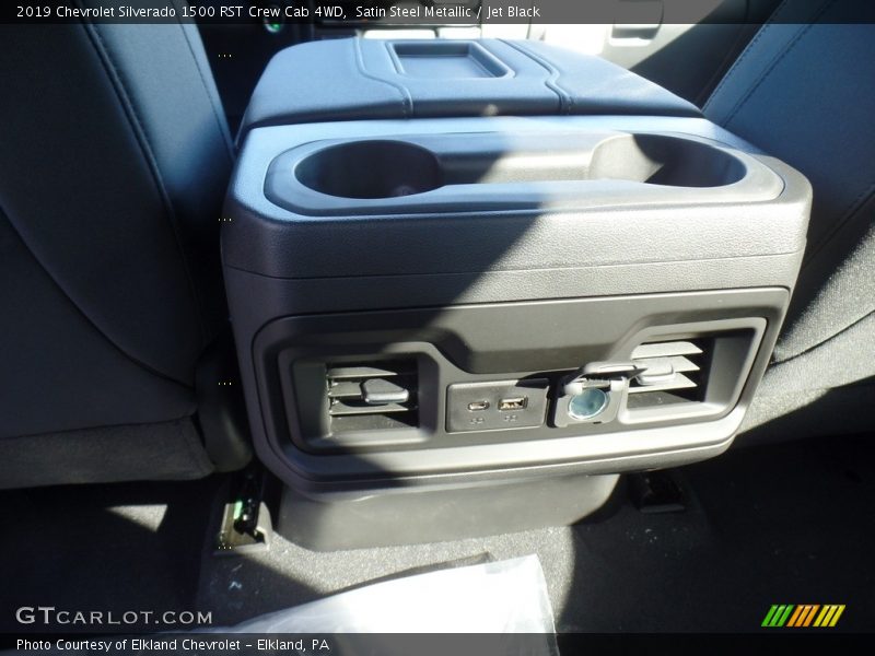 Satin Steel Metallic / Jet Black 2019 Chevrolet Silverado 1500 RST Crew Cab 4WD
