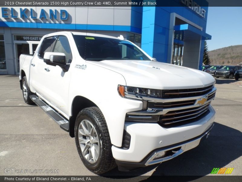 Summit White / Jet Black 2019 Chevrolet Silverado 1500 High Country Crew Cab 4WD