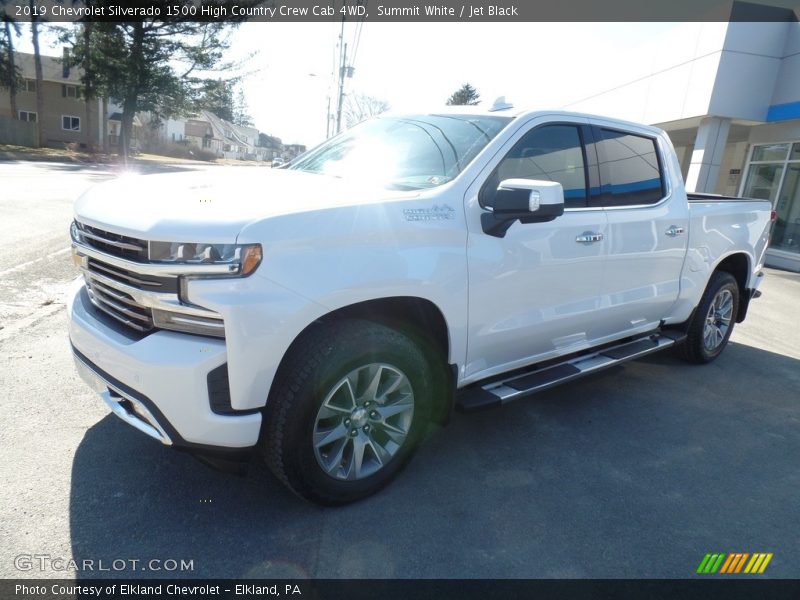 Summit White / Jet Black 2019 Chevrolet Silverado 1500 High Country Crew Cab 4WD