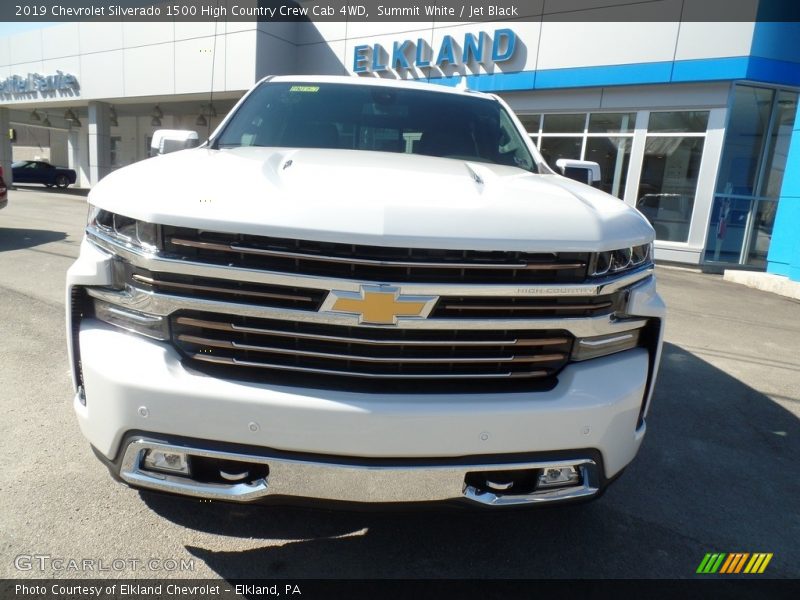 Summit White / Jet Black 2019 Chevrolet Silverado 1500 High Country Crew Cab 4WD