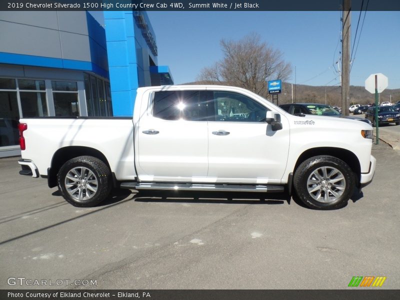 Summit White / Jet Black 2019 Chevrolet Silverado 1500 High Country Crew Cab 4WD