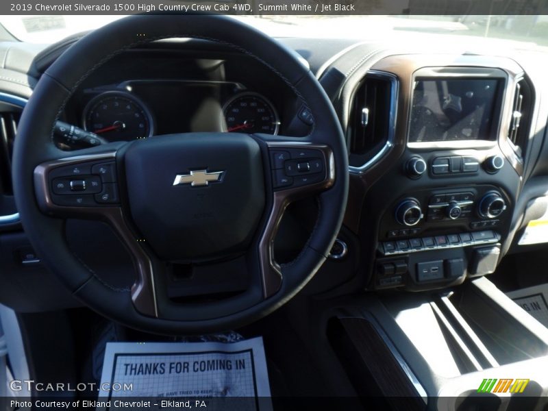 Summit White / Jet Black 2019 Chevrolet Silverado 1500 High Country Crew Cab 4WD