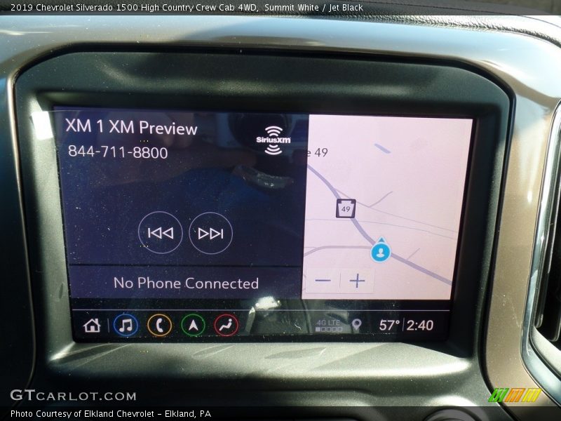 Navigation of 2019 Silverado 1500 High Country Crew Cab 4WD