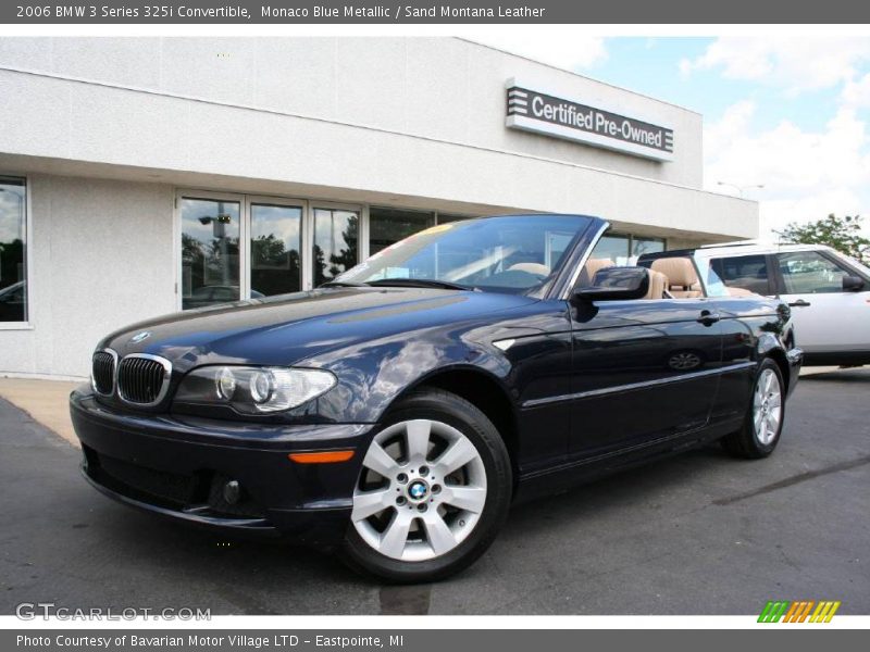 Monaco Blue Metallic / Sand Montana Leather 2006 BMW 3 Series 325i Convertible
