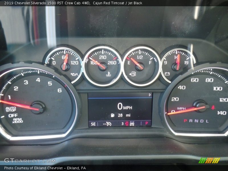 Cajun Red Tintcoat / Jet Black 2019 Chevrolet Silverado 1500 RST Crew Cab 4WD