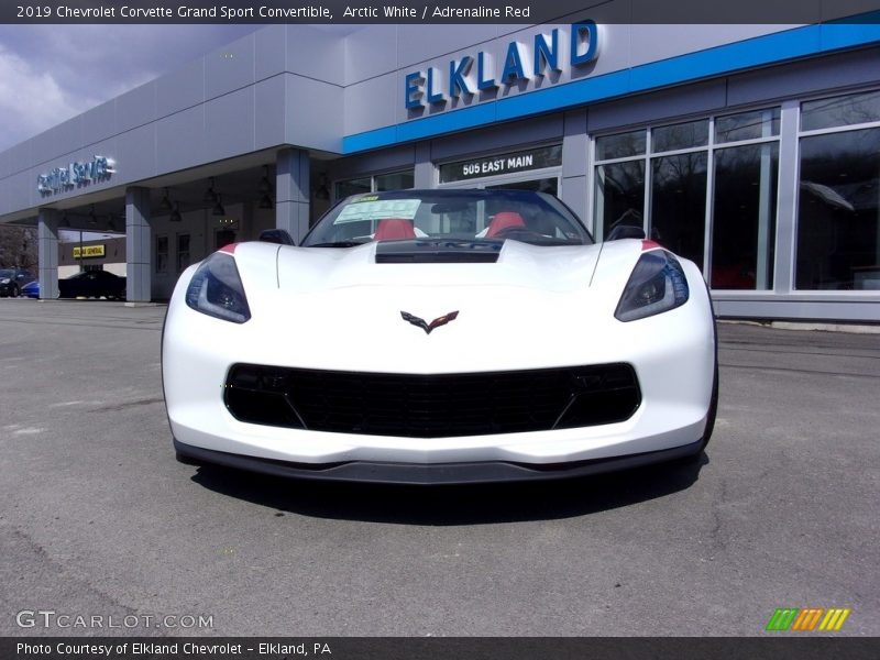 Arctic White / Adrenaline Red 2019 Chevrolet Corvette Grand Sport Convertible