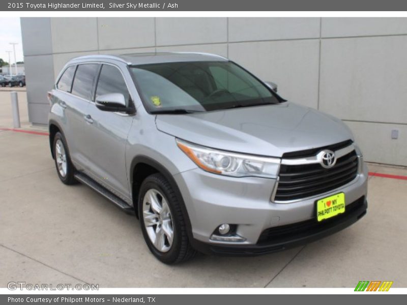 Silver Sky Metallic / Ash 2015 Toyota Highlander Limited