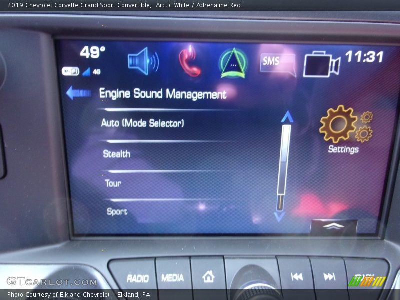 Arctic White / Adrenaline Red 2019 Chevrolet Corvette Grand Sport Convertible