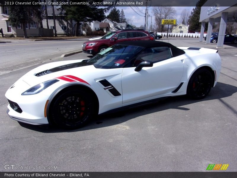 Arctic White / Adrenaline Red 2019 Chevrolet Corvette Grand Sport Convertible