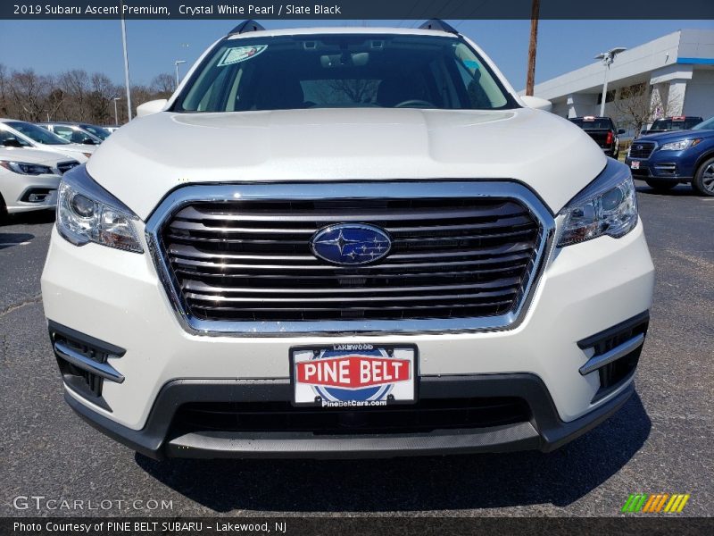 Crystal White Pearl / Slate Black 2019 Subaru Ascent Premium