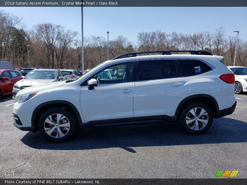 Crystal White Pearl / Slate Black 2019 Subaru Ascent Premium