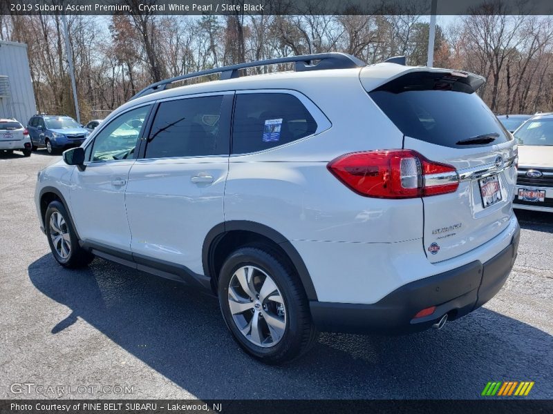 Crystal White Pearl / Slate Black 2019 Subaru Ascent Premium