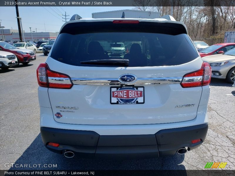 Crystal White Pearl / Slate Black 2019 Subaru Ascent Premium