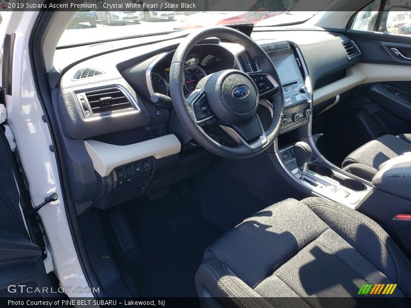 Crystal White Pearl / Slate Black 2019 Subaru Ascent Premium