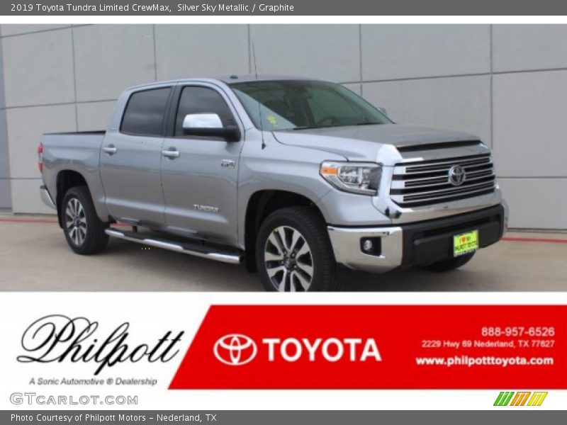 Silver Sky Metallic / Graphite 2019 Toyota Tundra Limited CrewMax
