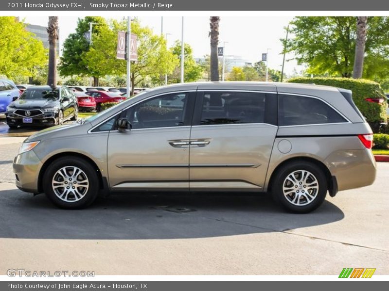 Smoky Topaz Metallic / Beige 2011 Honda Odyssey EX-L