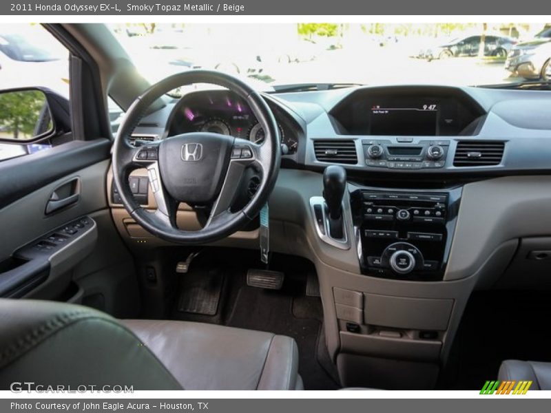 Smoky Topaz Metallic / Beige 2011 Honda Odyssey EX-L