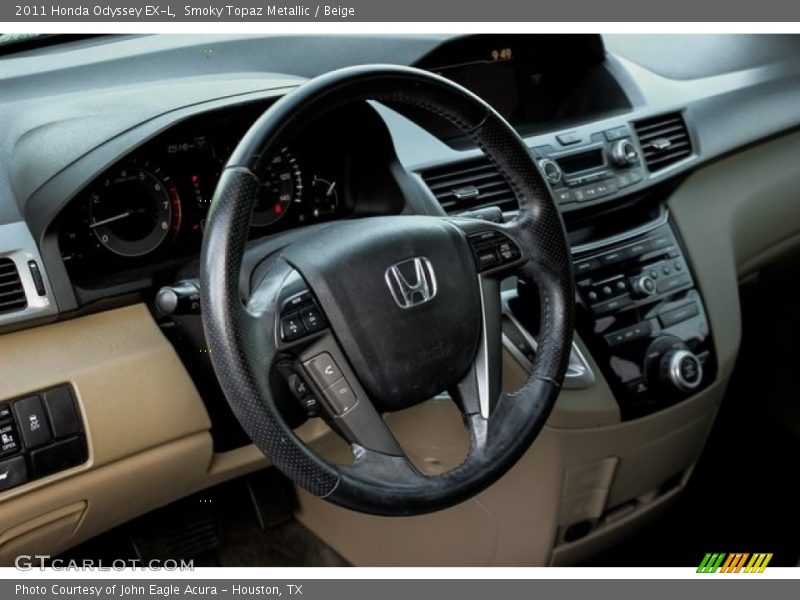Smoky Topaz Metallic / Beige 2011 Honda Odyssey EX-L