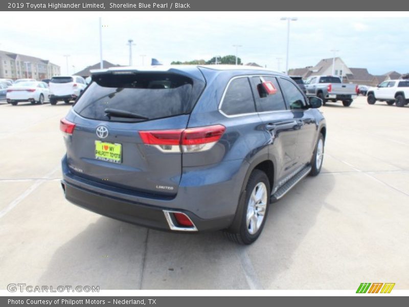 Shoreline Blue Pearl / Black 2019 Toyota Highlander Limited