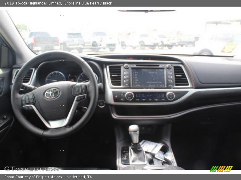 Shoreline Blue Pearl / Black 2019 Toyota Highlander Limited
