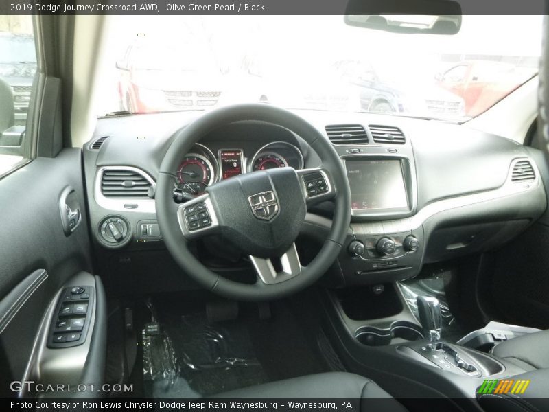 Olive Green Pearl / Black 2019 Dodge Journey Crossroad AWD