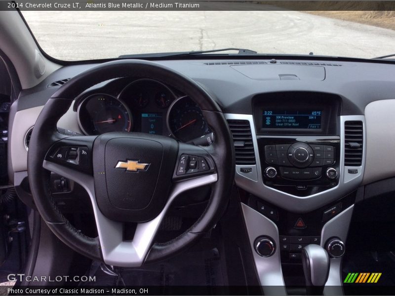 Atlantis Blue Metallic / Medium Titanium 2014 Chevrolet Cruze LT