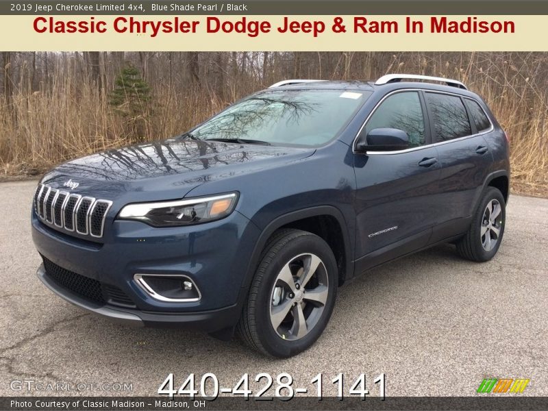 Blue Shade Pearl / Black 2019 Jeep Cherokee Limited 4x4